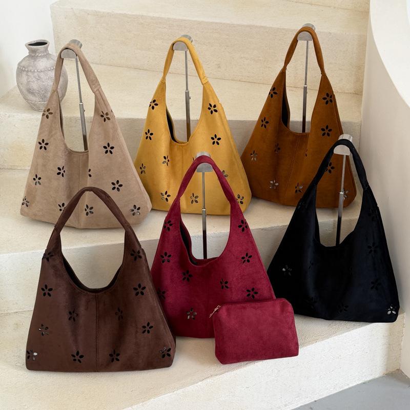 Tote Bag Retro Mother-Daughter Bag Hollowed-Out Trendy Single Shoulder Crossbody Bag
