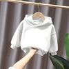 Children's Boys' Fashion Solid Color Pullover Casual Round Neck Hoodie