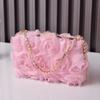 Chiffon Flower Dinner Bag Champagne Ladies Cheongsam Bag Handmade Dress Bag Elegant And Gorgeous Diamond Jewelry Bag