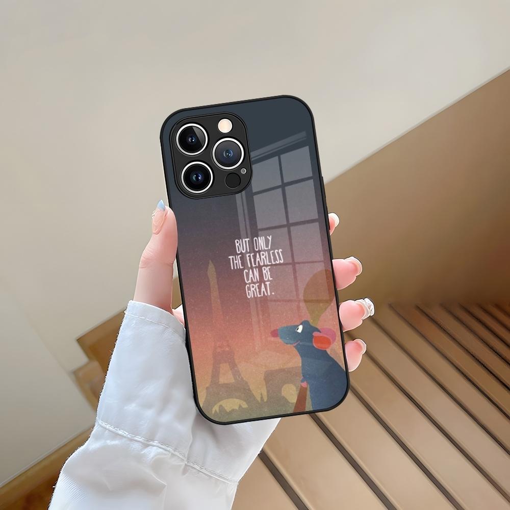 Чехол для телефона Disney Ratatouille из закаленного стекла для IPhone 13 17 15 16 14 12 11 Pro Max Plus Mini XR XS SE2020 Coque