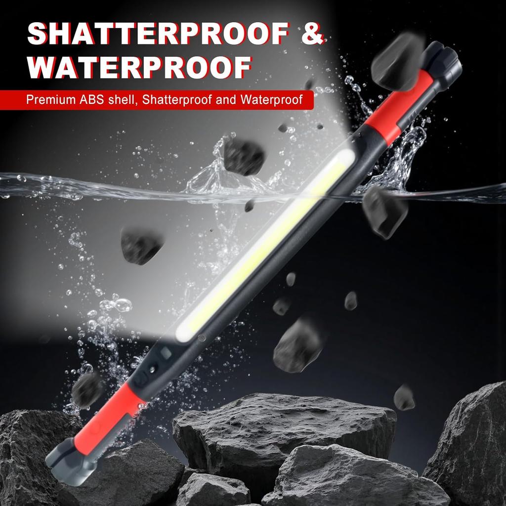 Portable LED Magnetic Work Light Rechargeable Underhood Work Lamp With Hooks Rotating Magnetic Base For Car Repairing Emergency