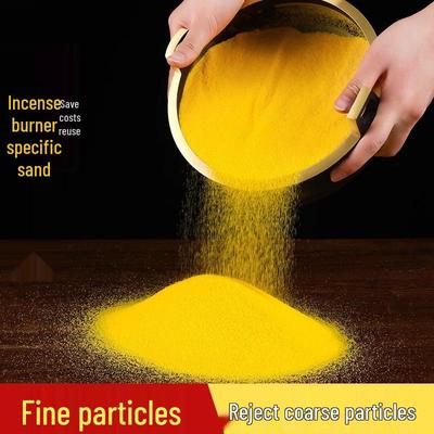 Подставка для благовоний «Золотой песок» - Карборунд и нефрит, яркий песок для благовонных палочек.