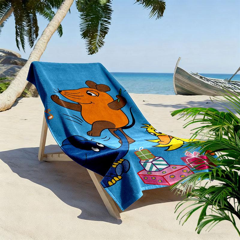 Die Maus Beach Towel, Large Soft Quick Dry Towel for Beach Camping Swimming