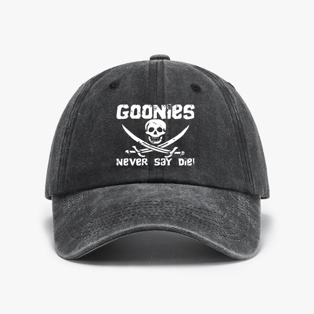 Копия бейсболки The Goonies Never Say Die модная винтажная мягкая джинсовая кепка женская с козырьком защита головной убор из фильма The Goonies