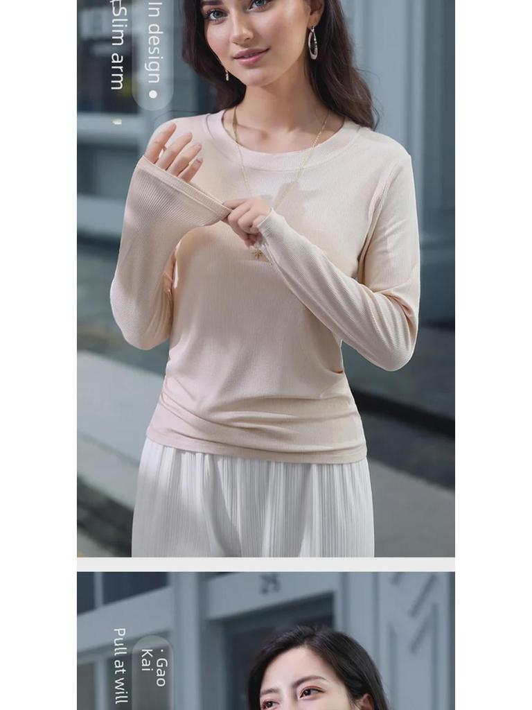 Корейский облегающий свитер с высоким эластичным плетением из хлопка с длинным рукавом и полуводолазкой для женщин - весенний выпуск