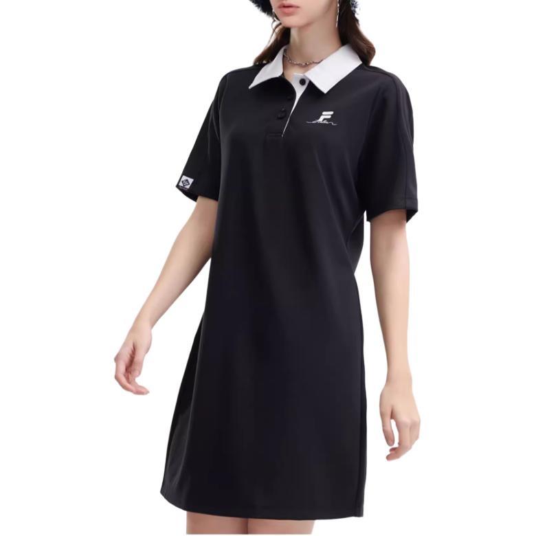 FILA FUSION Short Sleeved Dress Women's Jet Black T11W33330-1A