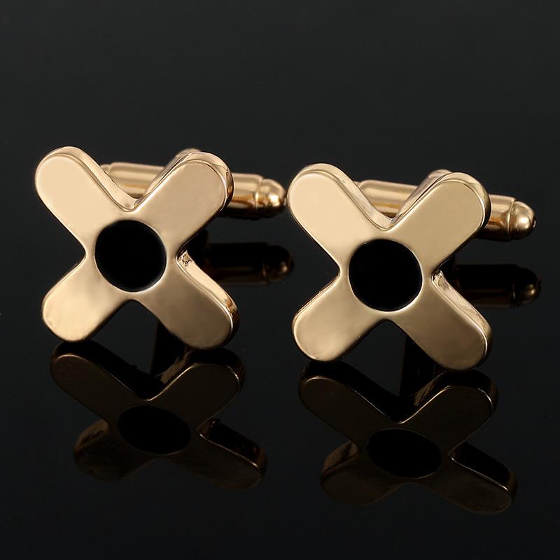 Премиальные мужские запонки золотого цвета в модном стиле, шикарный дизайн, запонки из сплава, пуговицы для свадьбы, банкета, церемонии, рубашки, циркон