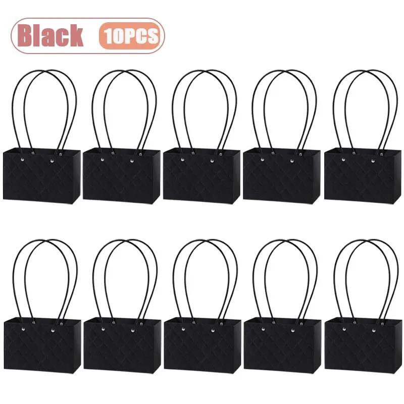 1-10PCS Reusable Waterproof Flower Gift Tote Bag Portable Floral Packaging Bag for Wedding Birthday Party Bouquet ArrangementUse