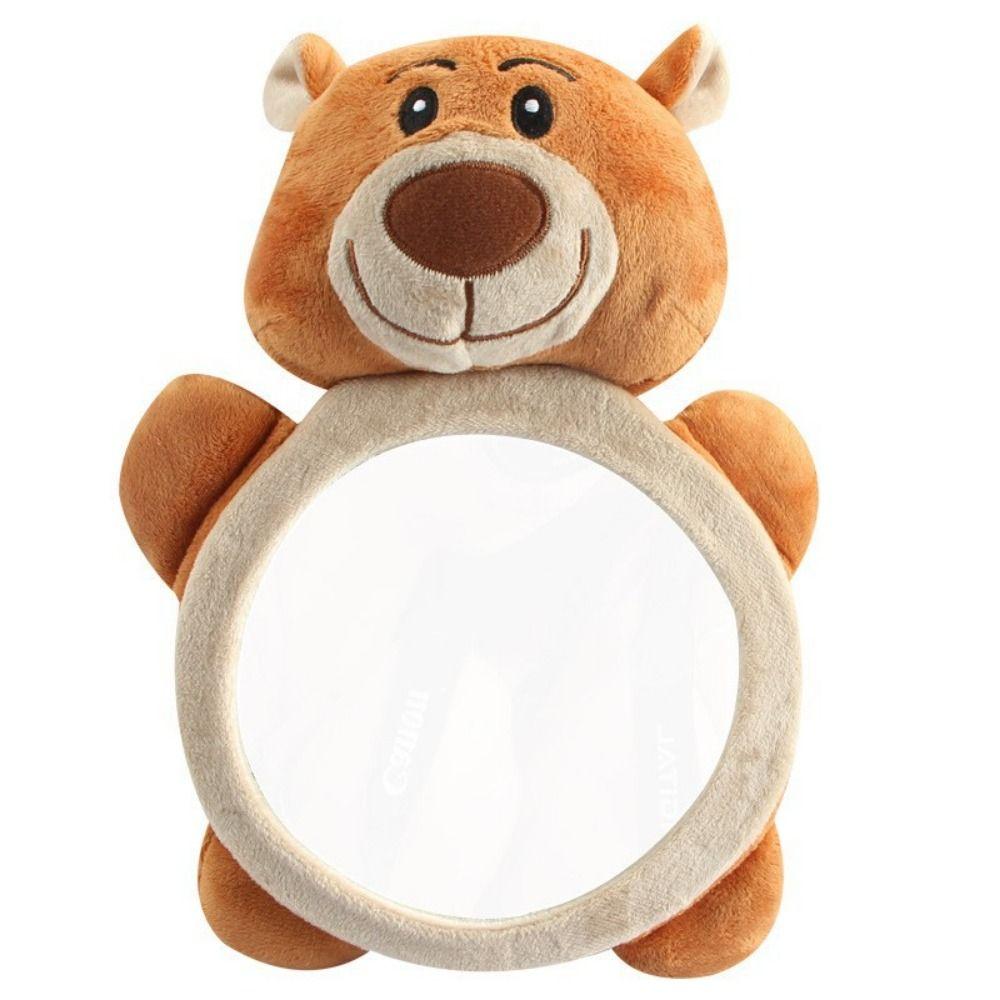 Cartoon Plush Toy Safety Baby Observation Mirror Cute Car Rear Seat Mirror Blind Spot