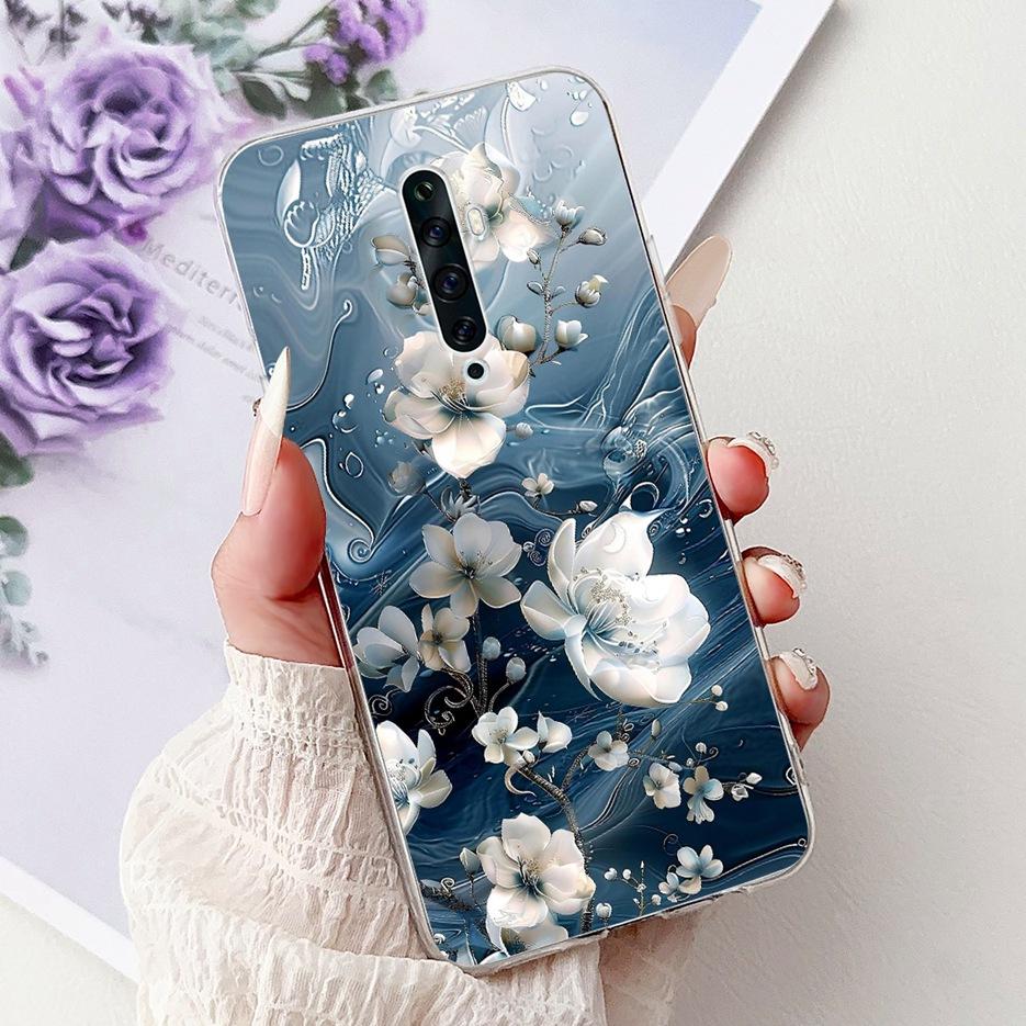 Чехол для Oppo Reno 2 Reno 2F 2Z Стильный Чехол с Рисунком Цветов Мягкий Тонкий Чехол для Телефона Для Oppo Reno2 F Z Reno2F Reno2Z Fundas Coque