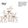 Decorative Wooden Elk Sign 3Pcs/Set Christmas Table Sign, Rustic Reindeer Family Tabletop Decoration, Seasonal Home Decor Jute Rope Bow Centerpiece
