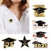 Elegant Graduation Caps Brooch Pin Beautifully Crafted Graduate Caps Pin Badge Adornment Enhancing Ceremony Attire