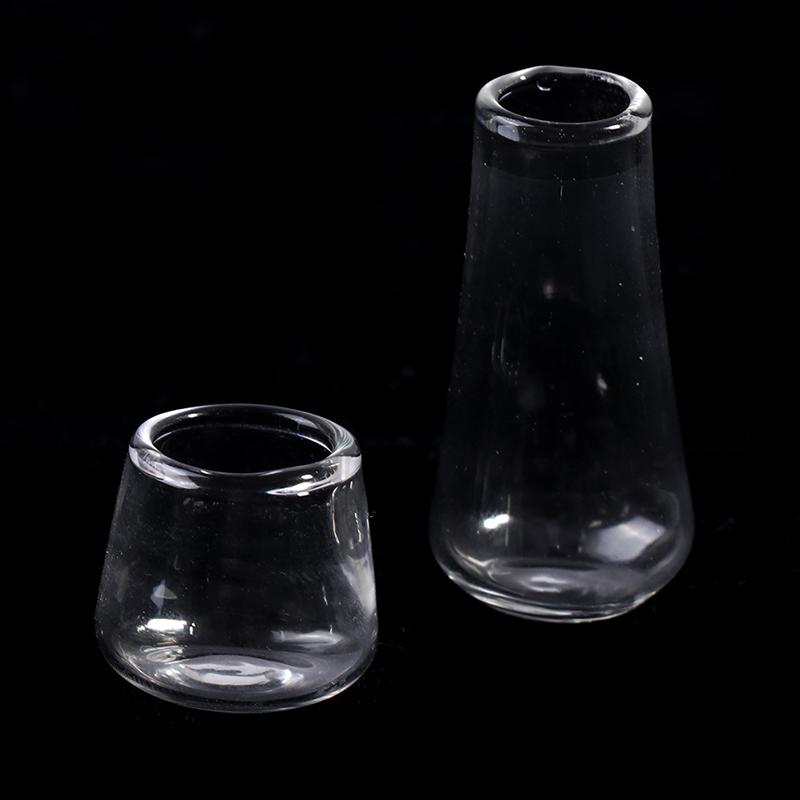 1:12 кукольных мини-стеклянных бутылок, стаканов для воды, вазы, крошечных баночек, флаконов, кухонных декоративных игрушек