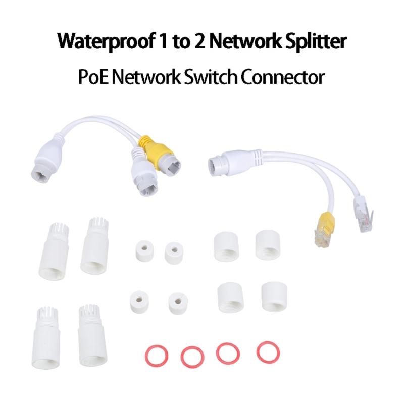 POE Splitter Networking Cabling Connector RJ45 Connector For Security Camera Install Double Purpose Poe Separator