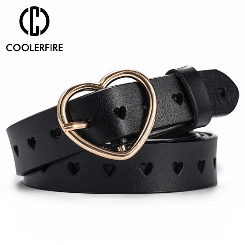 Women Belt Deduction Side Gold Buckle Jeans Wild Belts Fashion Students Simple Casual Trousers Belt