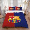 Постельное белье с принтом герба команды Fcb, 3 предмета, пододеяльник с 2 наволочками, домашний подарок на день рождения
