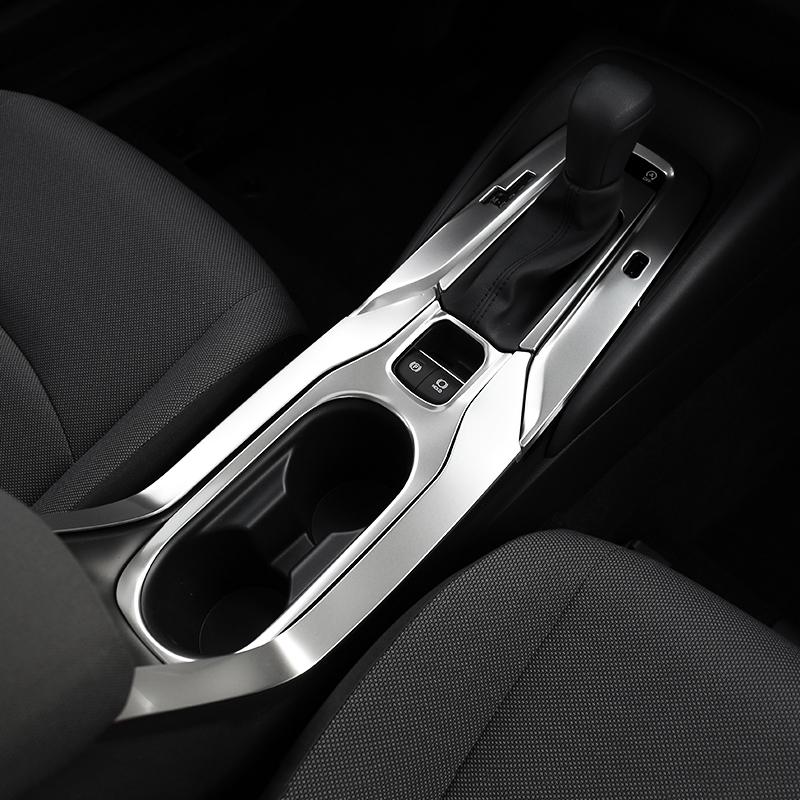For Toyota Corolla Cross XG10    2024 2025 Stainless Car Central Console Water Cup Gear Shift Panel Cover Stickers