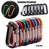 7-colors Aluminium Safety Camping Hiking Hook Buckle Keychain Climbing Buckles Alloy Carabiner