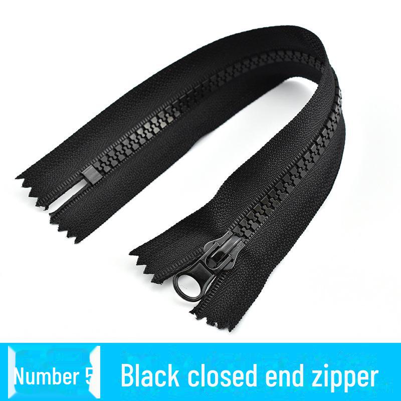 Двойное открытие Нет. 5 черных смоляных молний для пуховиков, доступные длины от 15 до 100 см.