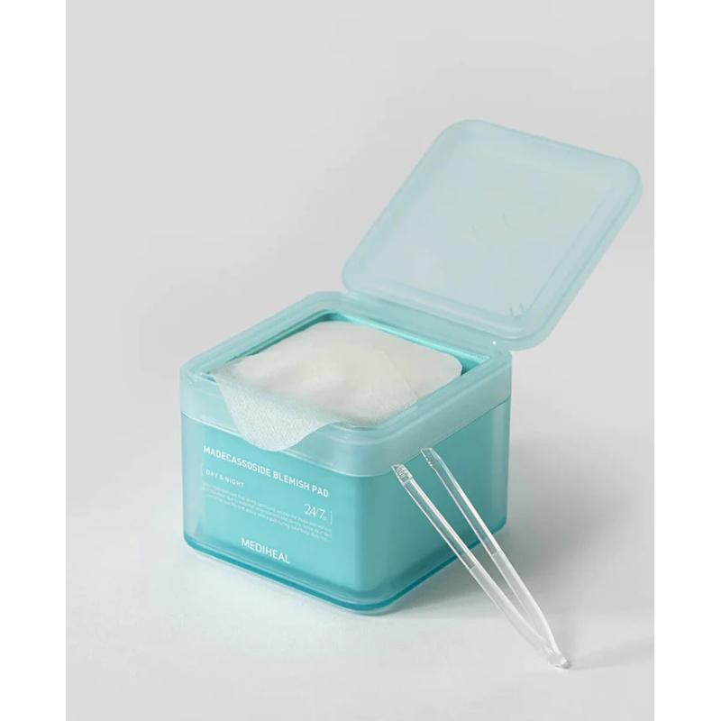 Mediheal Madecassoside Хлопковые подушечки для лица Тонер-подушечки с центеллой азиатской для улучшения неровного тона кожи 100 подушечек