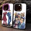 Чехол для телефона Аниме Ace A- Attorney Для iPhone 17 16e 16 15 14 13 12 11 mini Pro Max X XR XSMAX Air Plus Противоударный Матовый Задняя крышка