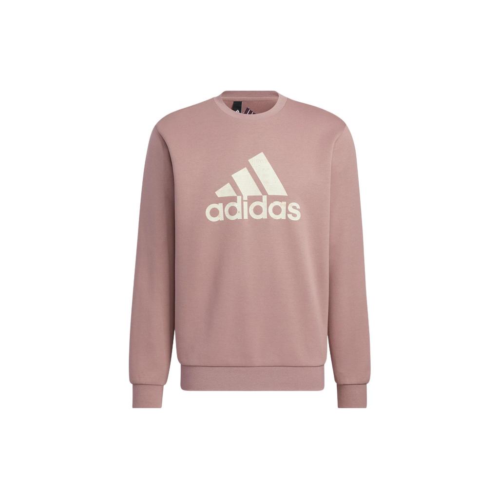 Adidas Large Logo Print Crew Neck Sweatshirt Men Sweatshirt Purple HN8998