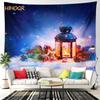 Christmas Tapestry Santa Claus Aesthetic Room Decor Christmas Fireplace Background Tapestry Wall Hanging Home Holiday Decoration