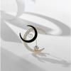 Korea Dongdaemun Pin Accessories Clothes West Decoration Flash Diamond Bright Moon Brooch Brooch