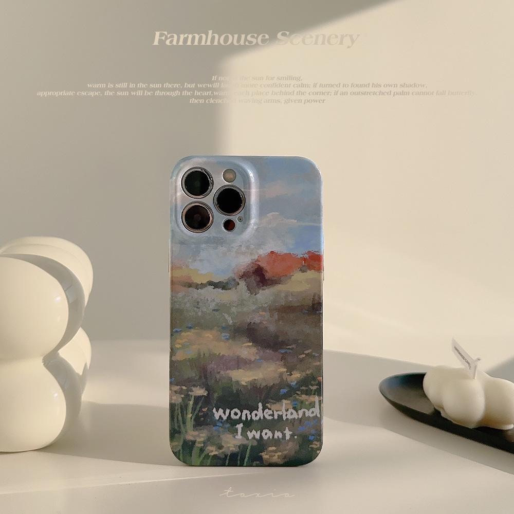Чехол для телефона Apple Oil Painting 17pro Max 16 Премиальный 12 Пленка IPhone 15 Нишевый X/8 Совместим с несколькими моделями