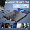 Внешний DVD-привод USB 3.0 8-в-1 с картридером и USB-хабом - Тонкий портативный для ноутбуков Windows/Mac