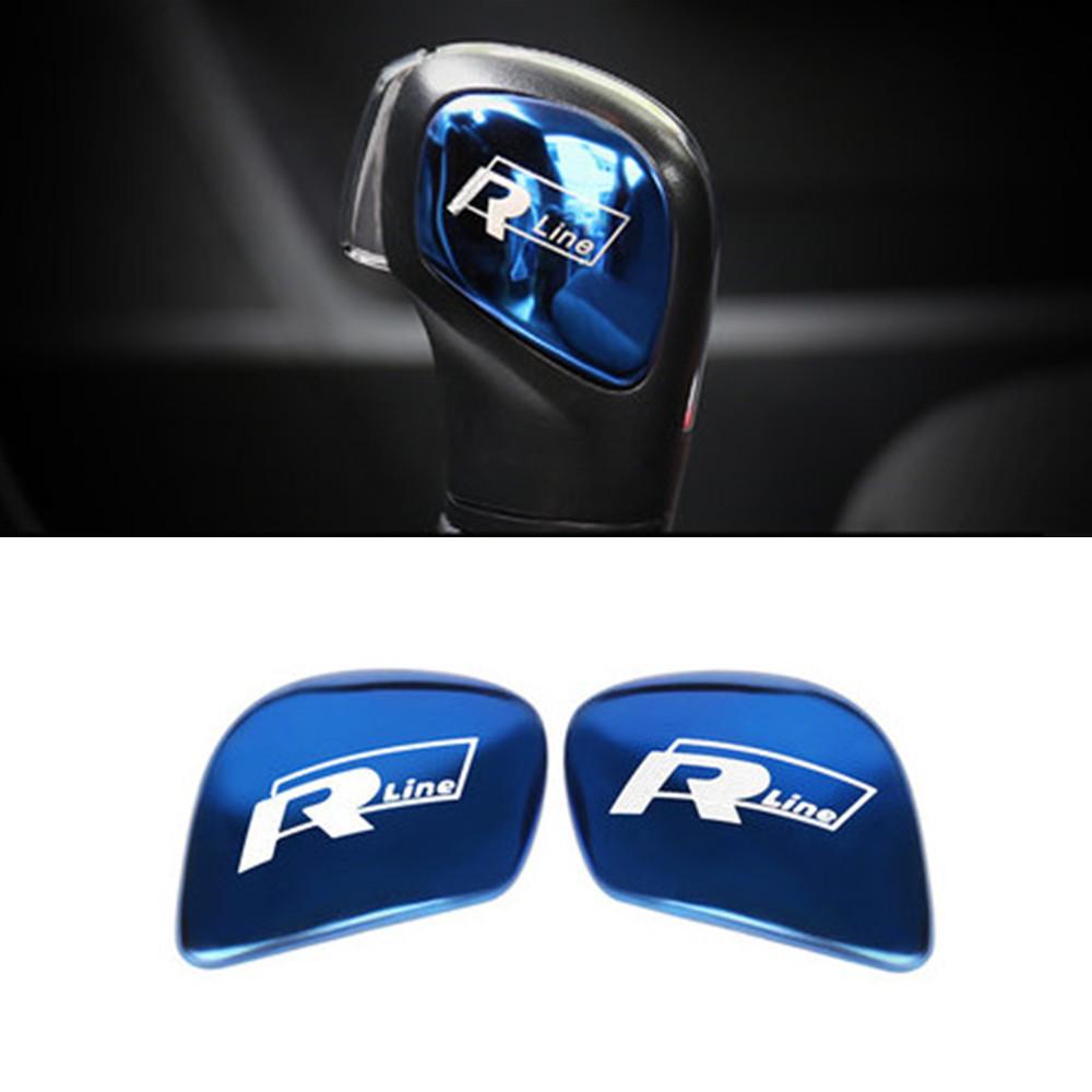 For VW VOLKSWAGEN 2026 New 1pair Alloy Car Gear Shift Knob Decals Sticker for VW Magotan CC Golf 7 T-ROC C-TREK Touran Beetle Pa
