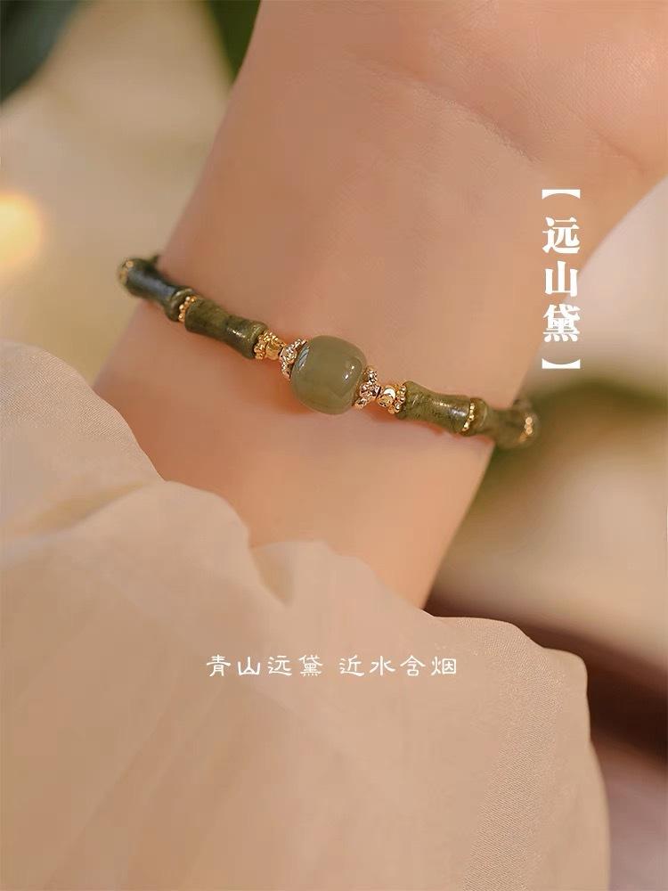 Браслет из бамбукового колокольчика с орхидеей, женский модный дизайн, усовершенствованный модный светильник, роскошные аксессуары в древнем стиле, браслет