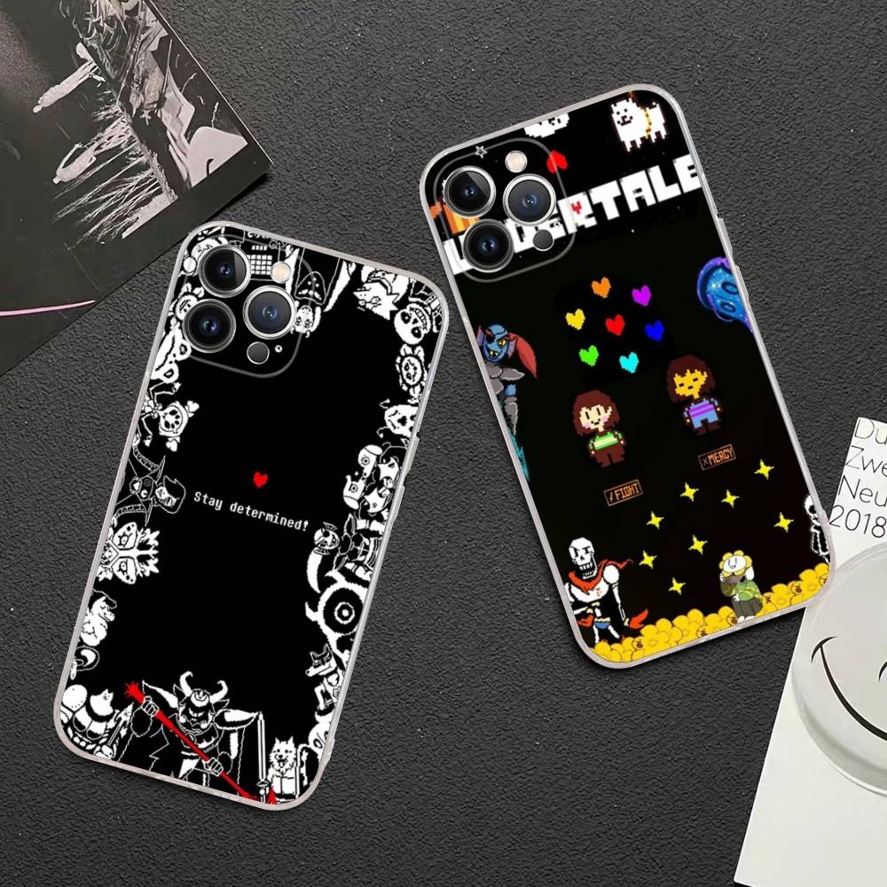 Чехол для телефона Undertale U для iPhone 17 16 15 Plus 14 13 Mini 12 11 Pro Max Мягкий чехол