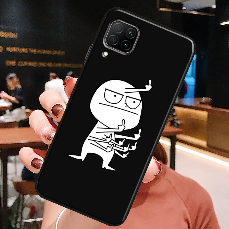 Funny Man Middle Finger For Huawei Honor X8a X7a X9a X8 50 70 90 Lite Magic5 Pro P20 P30 P40 P50 P60 Nova 9 5T Case