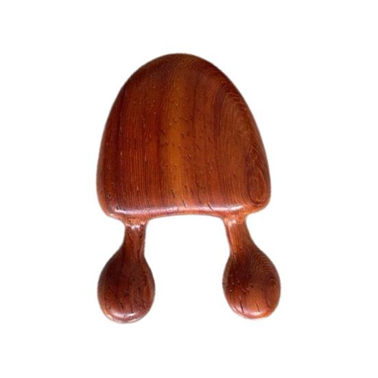 Меридианная расческа с круглыми краями для расслабления мышц, облегчение давления, 2 зуба, надавливание на акупунктурные точки, деревянная массажная расческа для головы и глаз