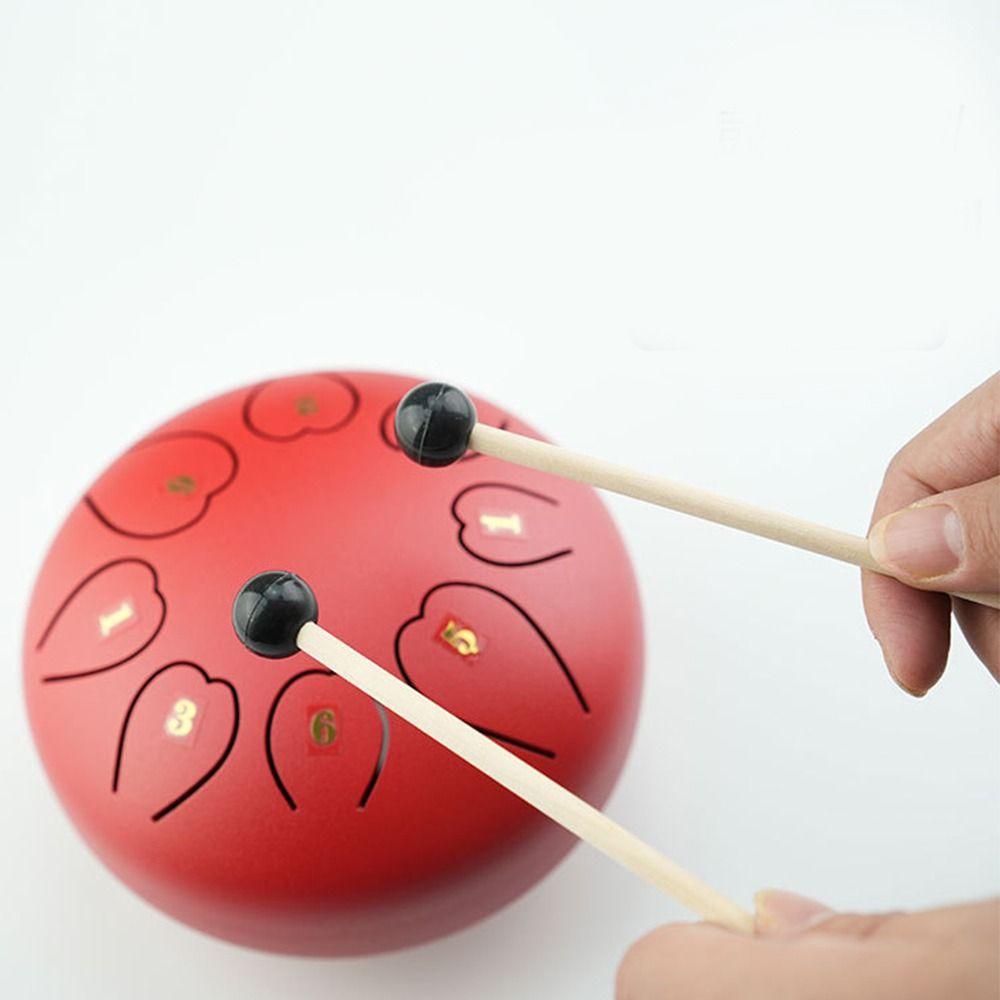 2Pcs/Set Silicone Drumstick Handpan Drum Mallets Percussion Wooden Drum Hammer Musical Instrument