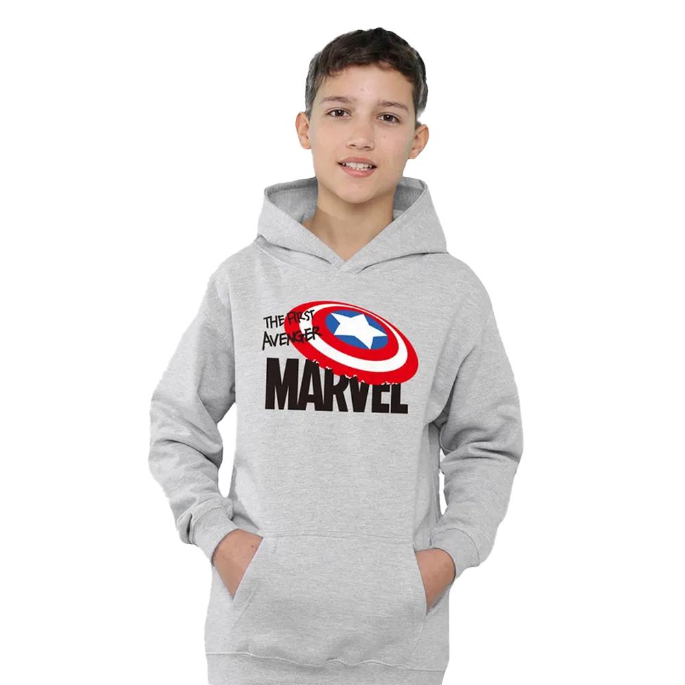 Captain America Childrens/Kids The First Avenger Heather Pull Over Hoodie