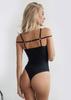 Ribbed Bodysuit with Thin Straps