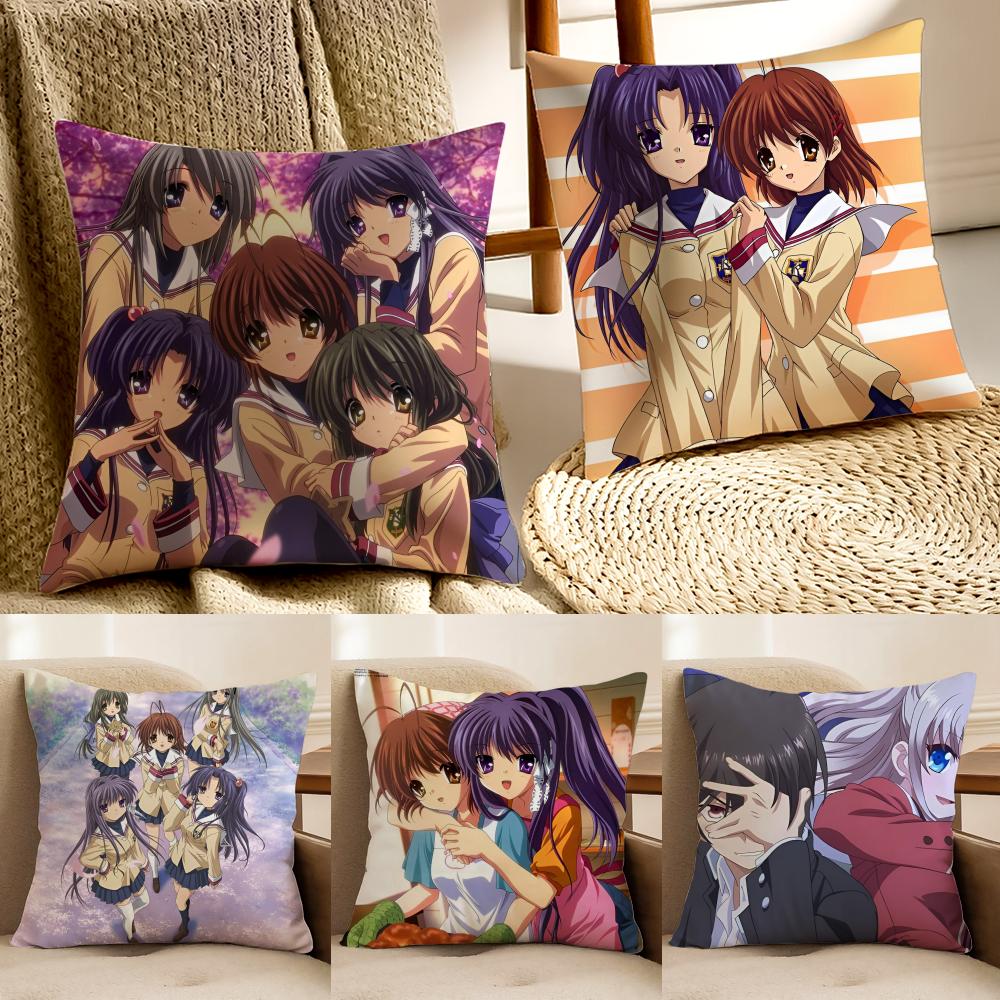 Cute Sweet Chinese Cartoon CClannad Cushion Cover Pillowcase Antidustmite living Room Sofa Decor Cushion Room