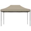 VidaXL Tente de réception pliable escamotable taupe 410x279x315 cm, tente, tente à auvent, auvent de gazebo, tente gazebo, 4005010