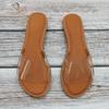 Fashion High Quality Fashion Summer Women Slippers Clear Transparent Slip-On Jelly Shoes Ladies Flat Beach Outdoor Holiday Slides