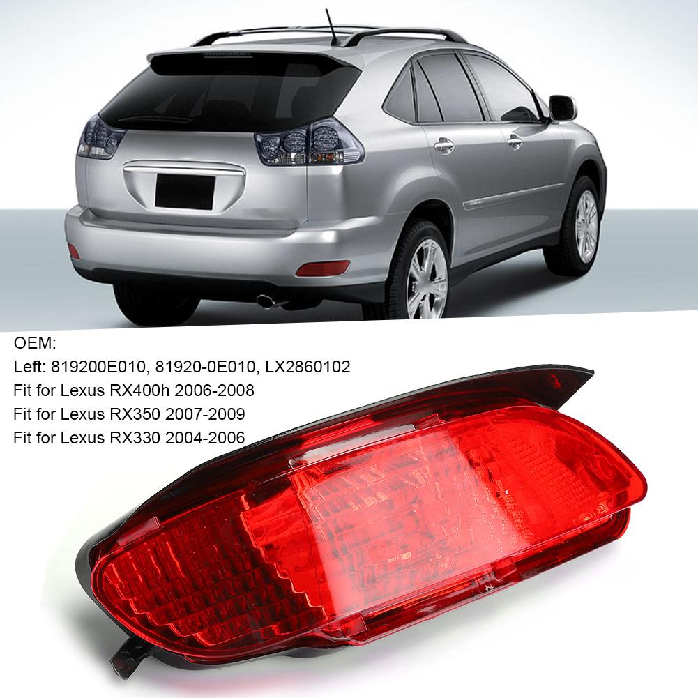 Rear Bumper Light Fog Lamp Fit for Lexus RX330 RX350 RX400h 819200E010 819100E010Left