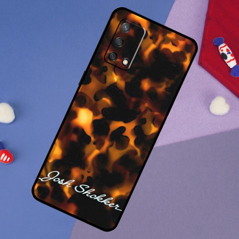 Чехол с персонализированным именем с монограммой для OPPO A98 A78 A58 A18 A96 A76 A16 A15 A17 A77 A5 A9 A74 A94 A52 A72 A53S A54S A57S