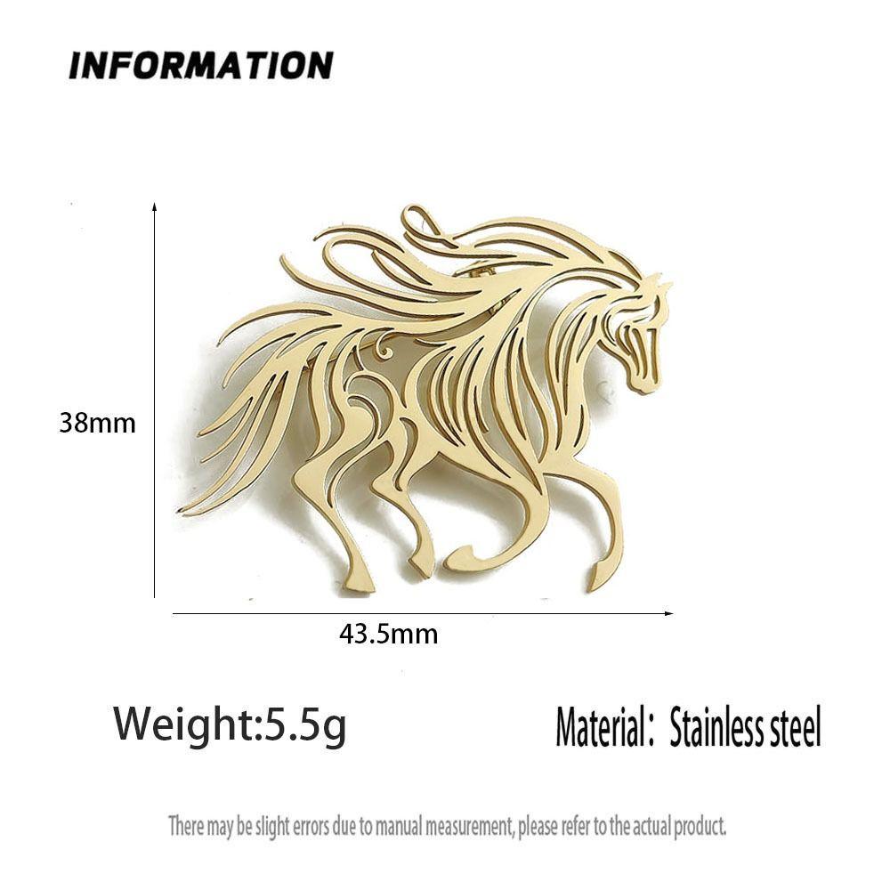 Luxury Vintage Pegasus Brooch Traditional Hollow Brooch Pins Alloy Lapel Pin Cultural Art