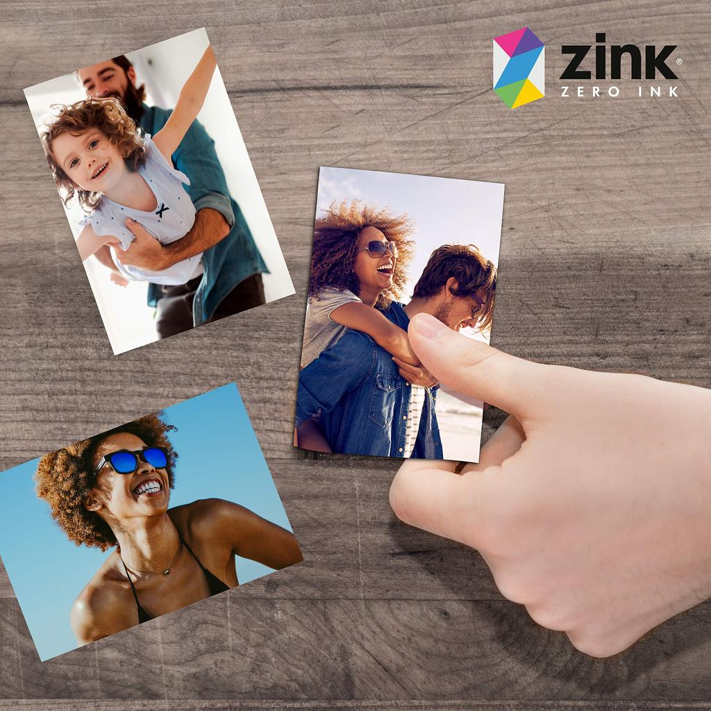 Бумага для мгновенной печати Zink Premium, совместимая с камерами и принтерами Polaroid Snap, Zip, Mint 2"x3" (30 шт.) Снимай, Касайся,