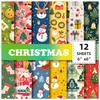 12 Christmas Eve Gift Wrapping Paper Christmas Day Celebration Diy Retro Handbook Collage Background Paper Material Paper