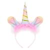 Halloween Rainbow Unicorn Horn & Ears with Feathers - Children's Headband