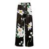 Women Summer Boho Palazzo Pants High Waist Wide Leg Rinting Casual Trousers With Pockets