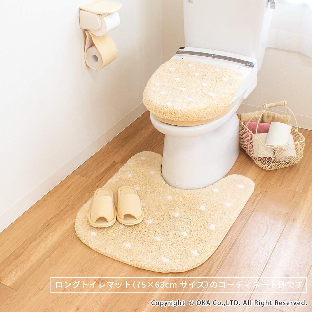 Oka Fits Feet Up To Approximately Pure Cologne Mu Polka Slippers, Beige, 25cm, (basic Dots)