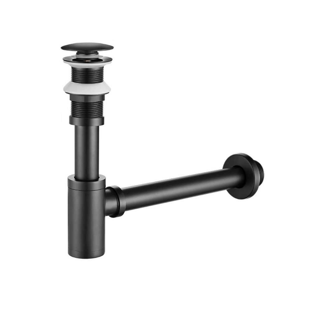 Всплывающая пробка для слива Круглый P-образный сифон Комплект сливной трубы Сифон Сливное отверстие Сантехническая труба Ванная комната